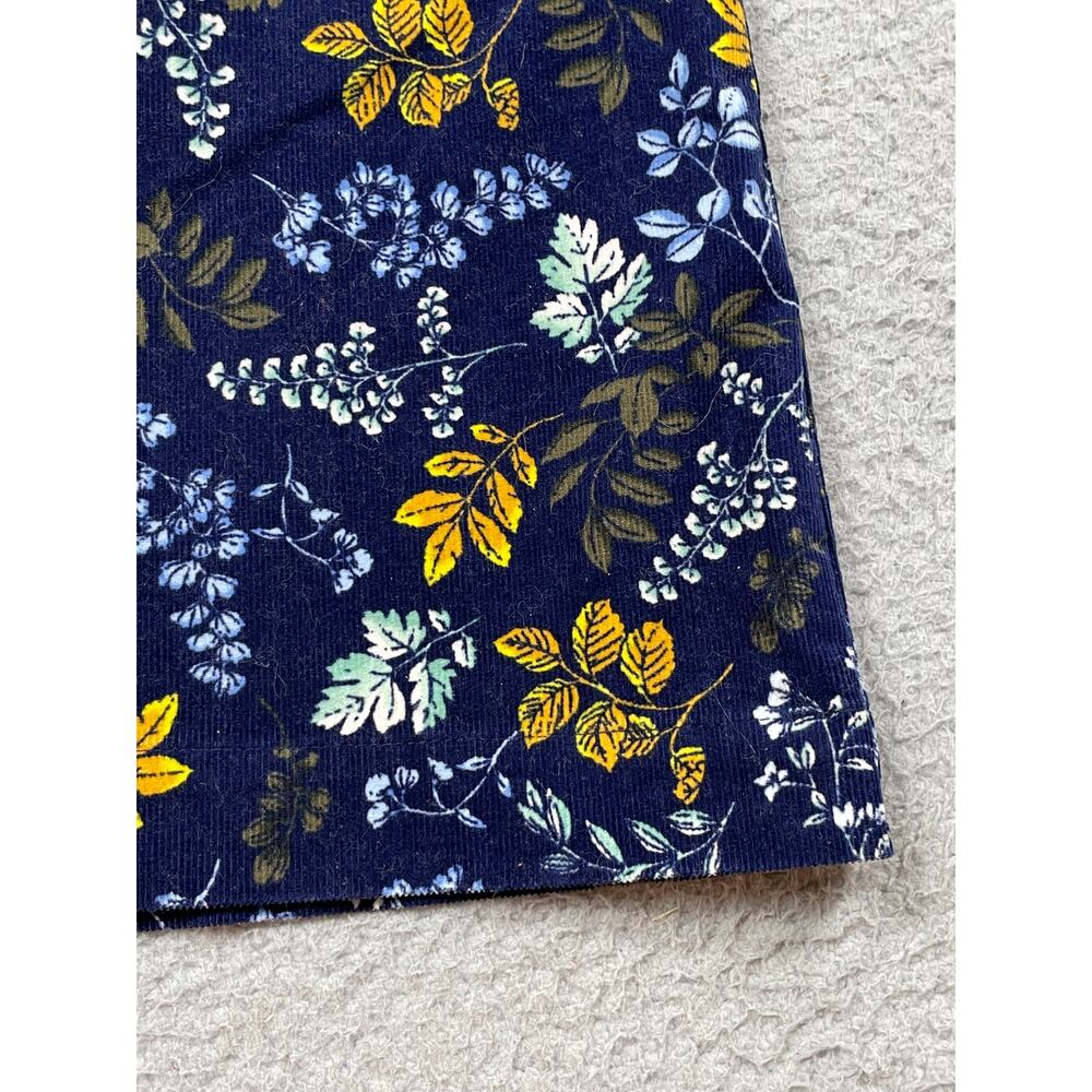 Talbots Womens Size 4 Blue Floral Corduroy Skirts - Picture 9 of 11